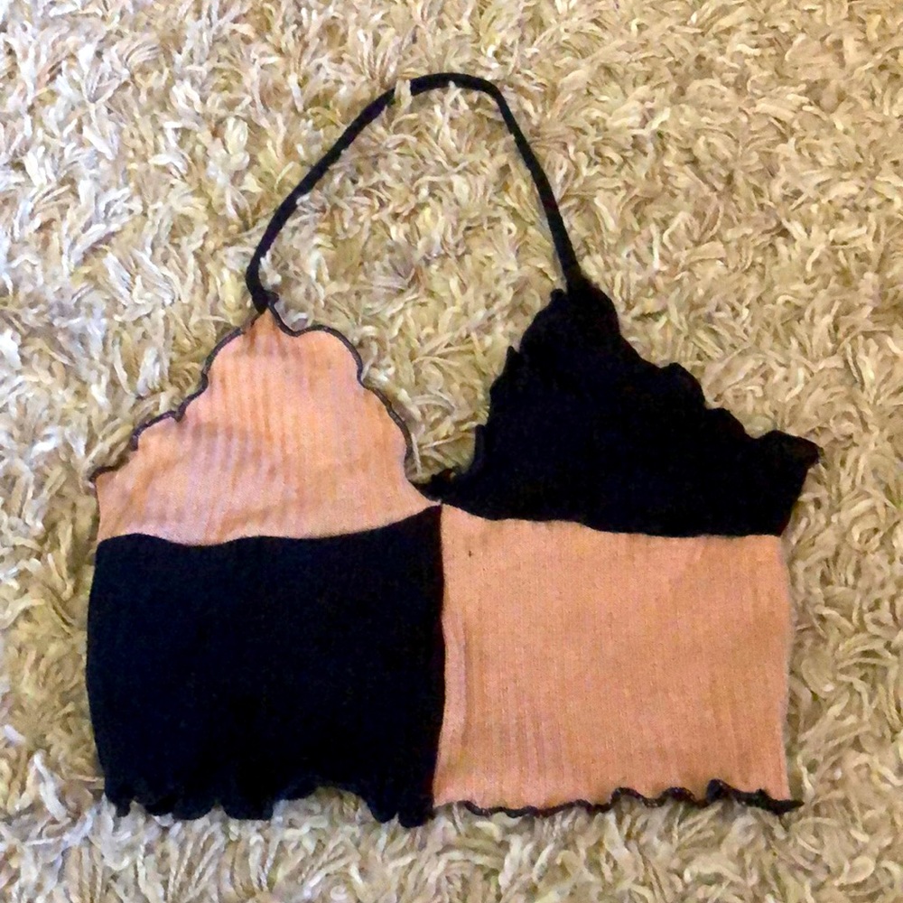 Cropped halter top